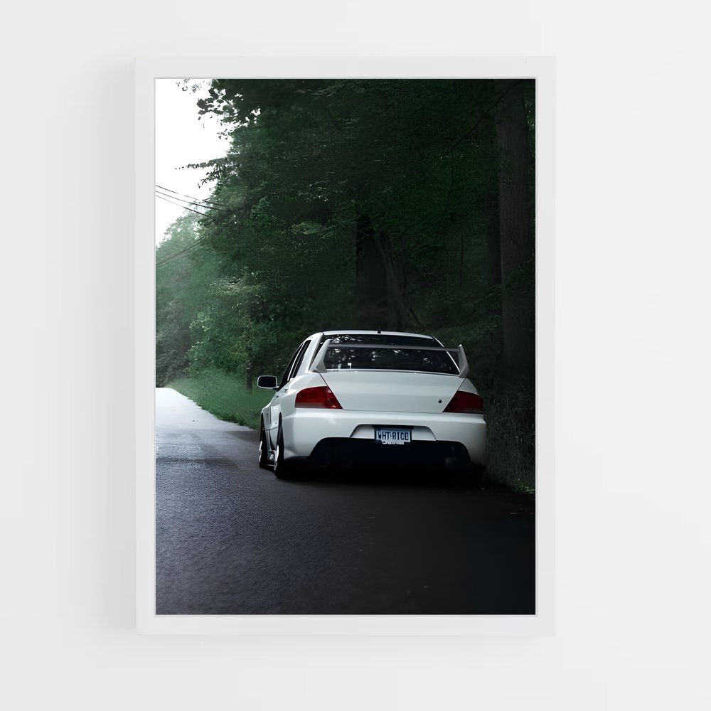 Poster Lancer dans les Bois – affiche Mitsubishi (vue 3)